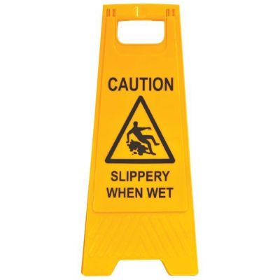 Free Standing Sign - Slippery When Wet