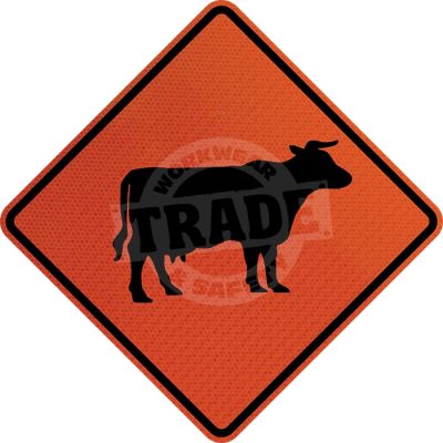 TW6A - Picture of Cow / Stock Sign - Composite