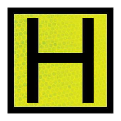 HPMV " H" Fluoro Sticker