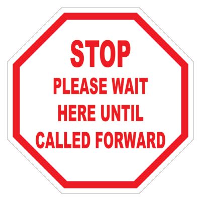 Anti-Slip Floor Sticker - Please wait Here
